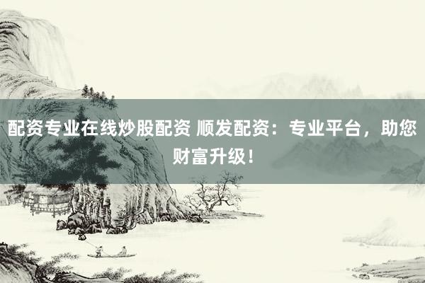 配资专业在线炒股配资 顺发配资：专业平台，助您财富升级！
